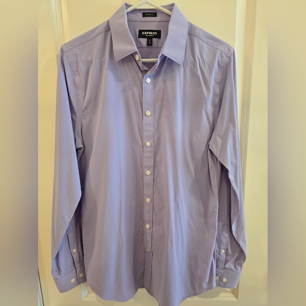 Express Performance Dress Shirt | Extra Slim Fit | Lavender | Medium | Like New